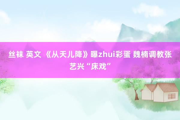 丝袜 英文 《从天儿降》曝zhui彩蛋 魏楠调教张艺兴“床戏”