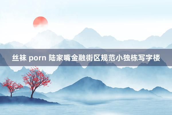 丝袜 porn 陆家嘴金融街区规范小独栋写字楼