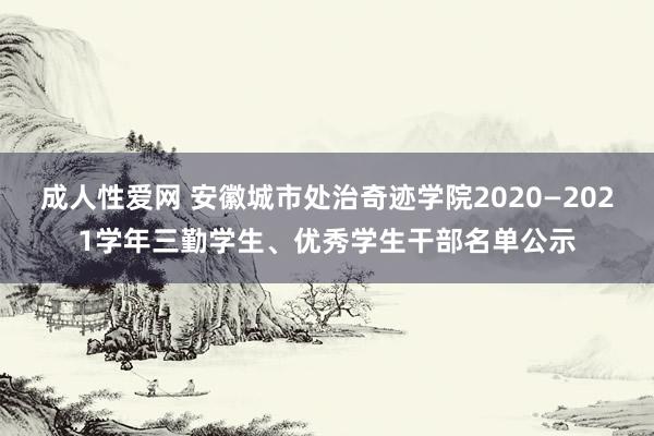 成人性爱网 安徽城市处治奇迹学院2020—2021学年三勤学生、优秀学生干部名单公示